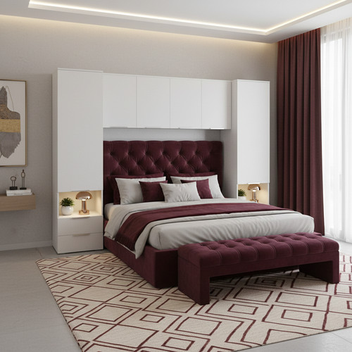 Cellini matte white overbed - cellini,