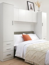 Panama Overbed Wardrobe White