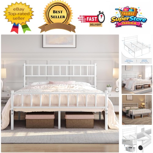 Sturdy double metal bed frame - double,