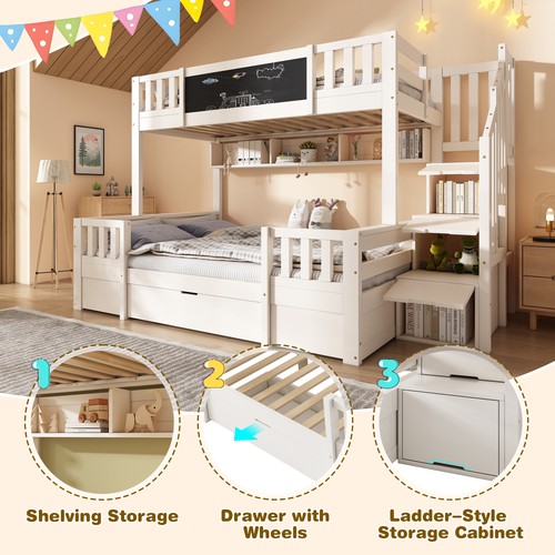 Kids bunk bed - bunk, 3ft