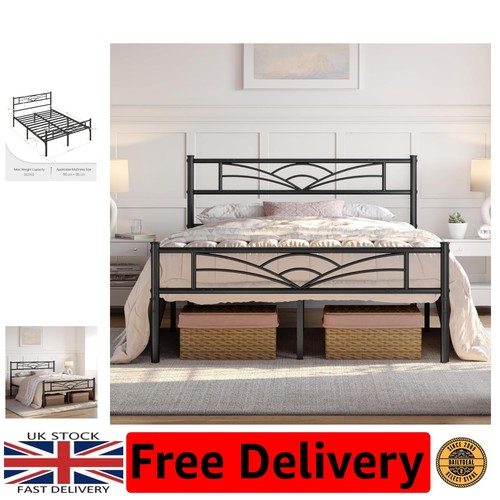 4ft6 double bed frame - frame, with