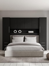 Prague Overbed Unit Black Ash