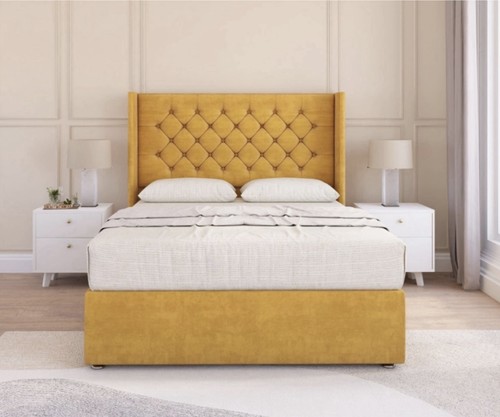 Stylish mustard dior divan - divan, bed