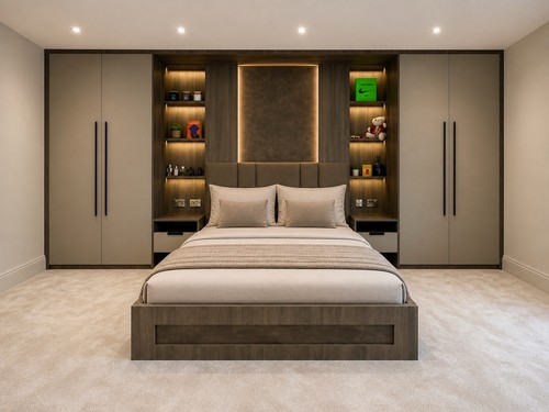 Luxury over bed fitted storage - bed,